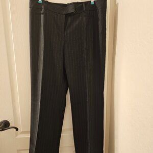 Loft pinstripe wide leg dress pants